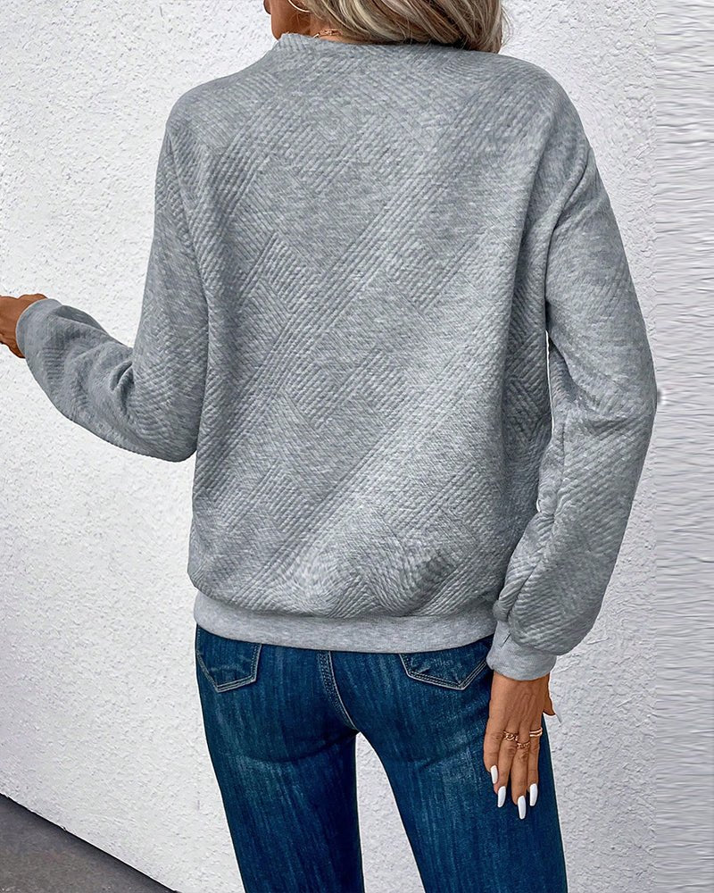 Button Accent Pullover