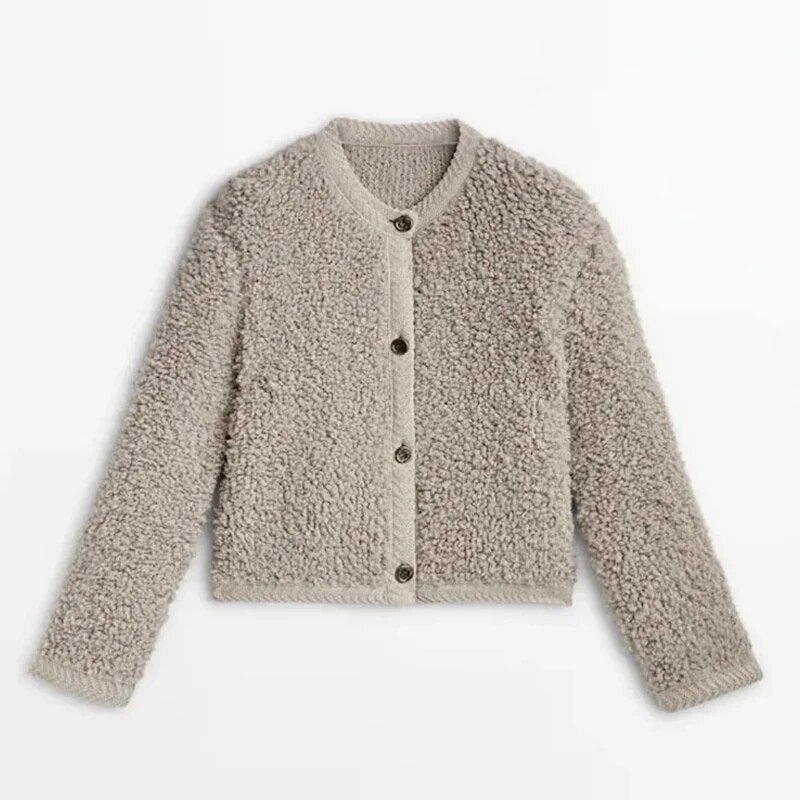 Buttoned Sherpa Cardigan