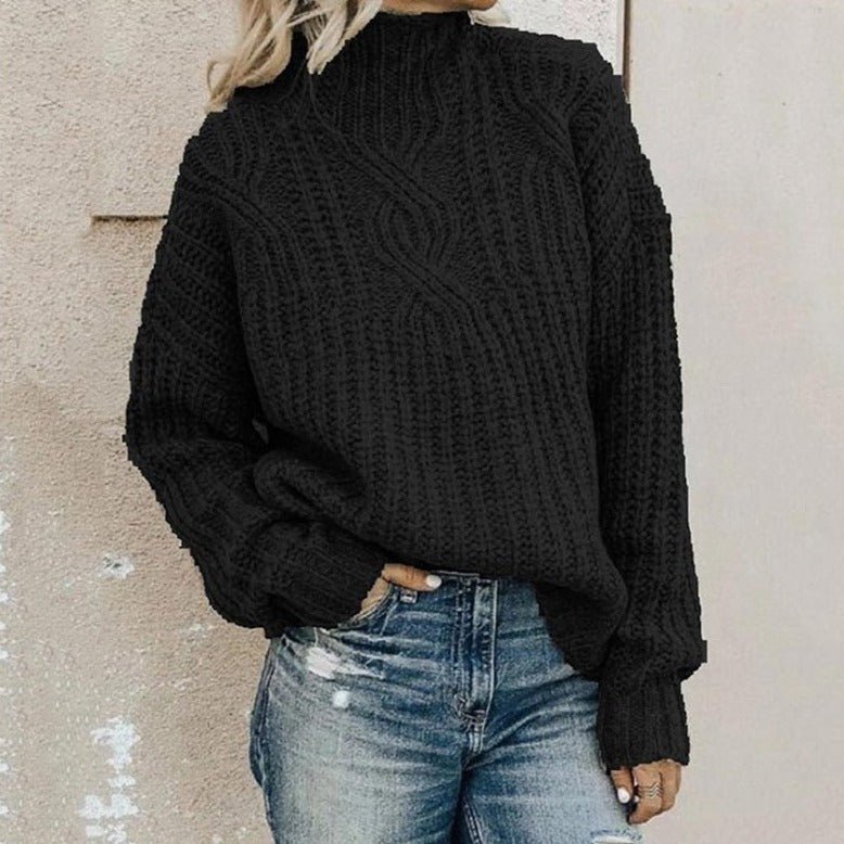 Chunky Black Knit Sweater