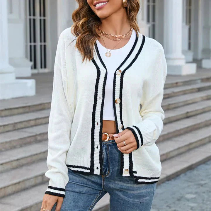 Classic Trimmed Cardigan