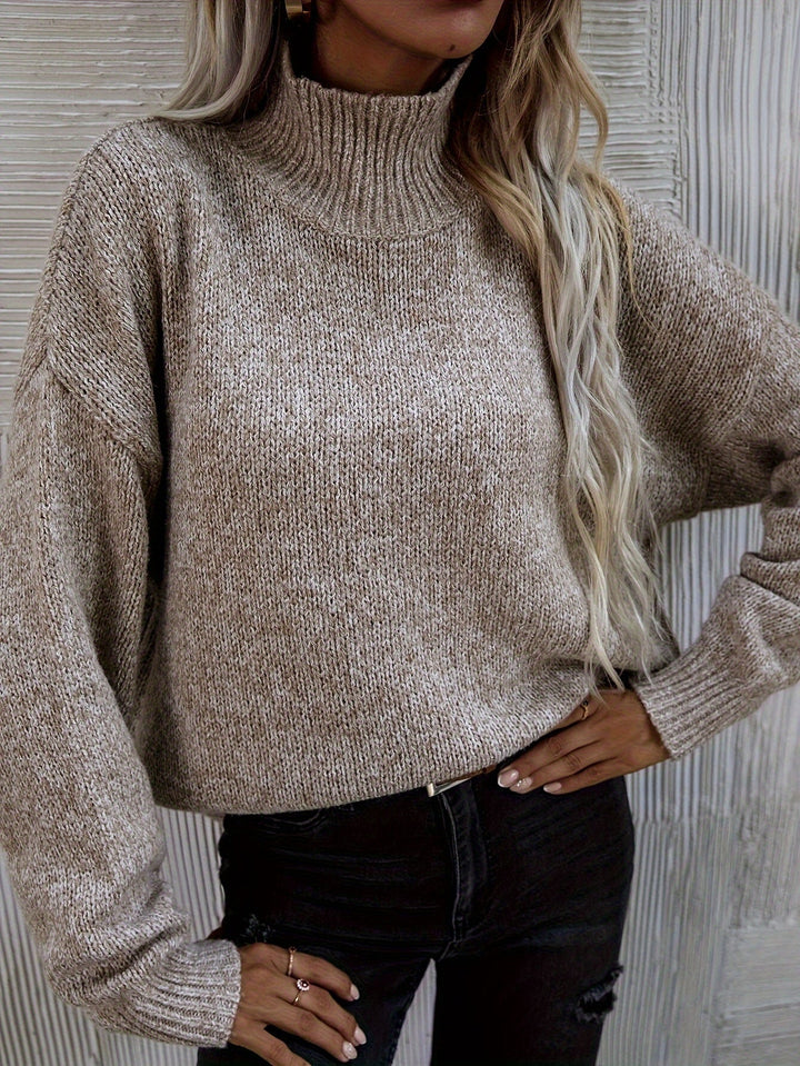 Cozy Beige Turtleneck Sweater