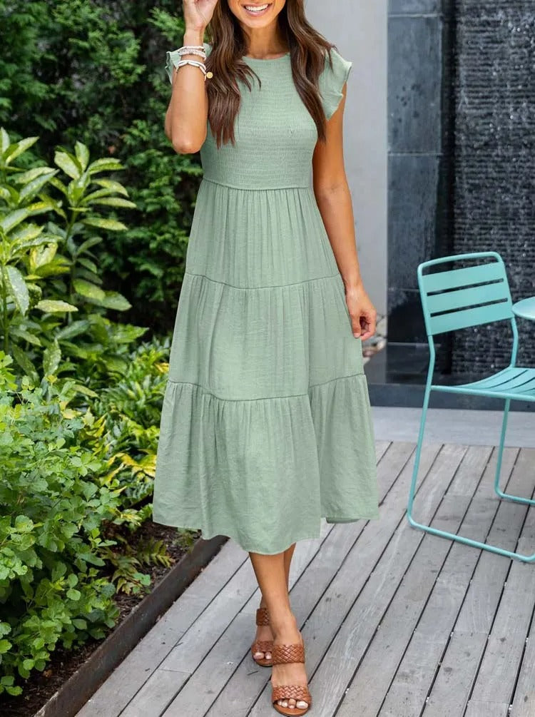 MEGHAN - Elegant Dress with Tummy Coverage