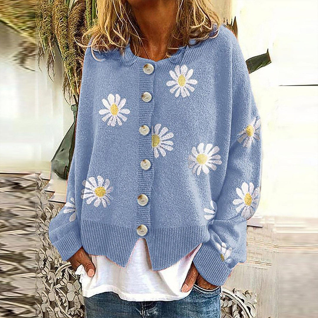 Floral Button-Up Cardigan