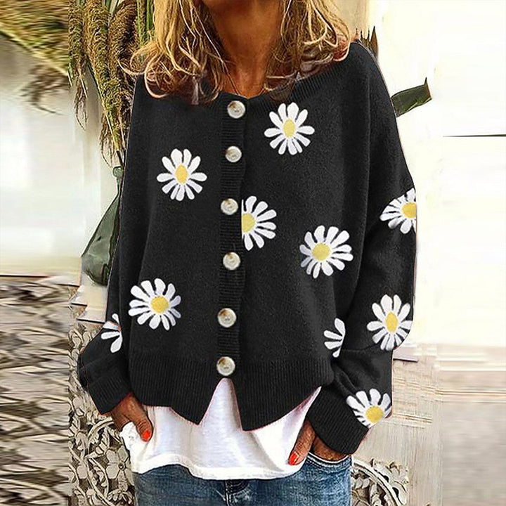 Floral Button-Up Cardigan