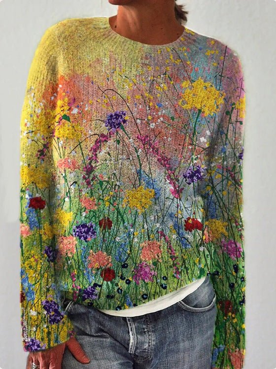 Floral Knit Sweater