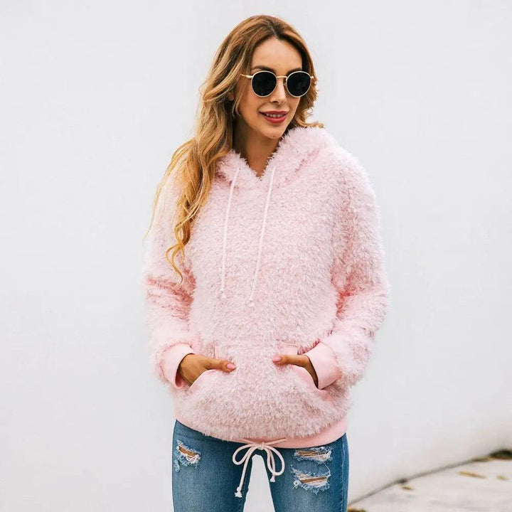 Fuzzy Hooded Pullover