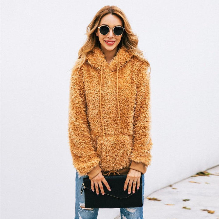 Fuzzy Hooded Pullover