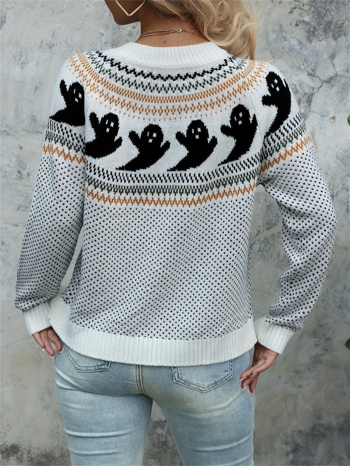 Halloween Ghost Knit Cardigan