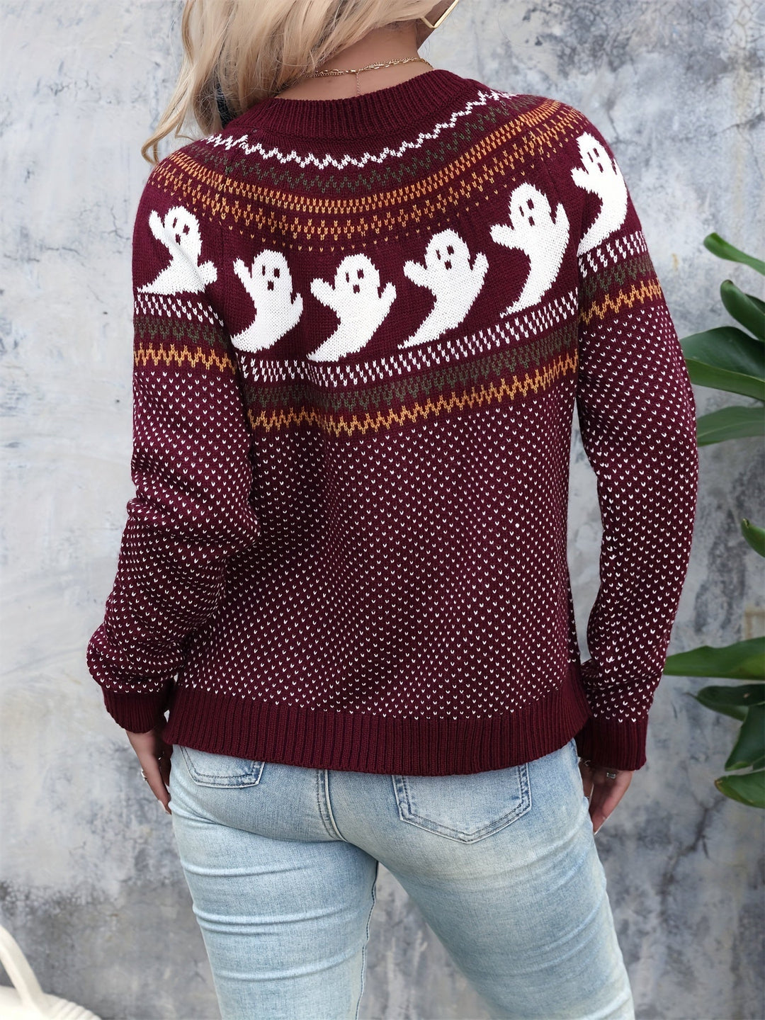 Halloween Ghost Knit Cardigan