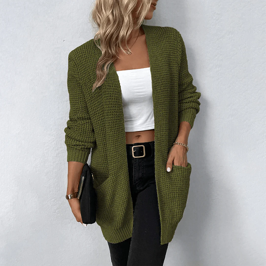 Open-Front Knit Cardigan