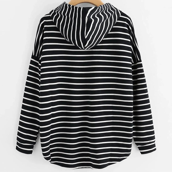 Striped Casual Hoodie